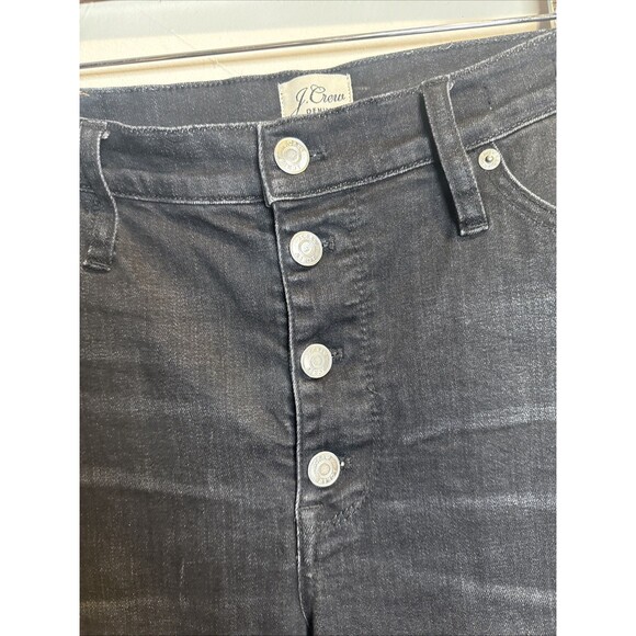 J. Crew Jeans Billie Demi Boot Crop Button Fly Black Wash Women's Size 31 - Picture 7 of 16